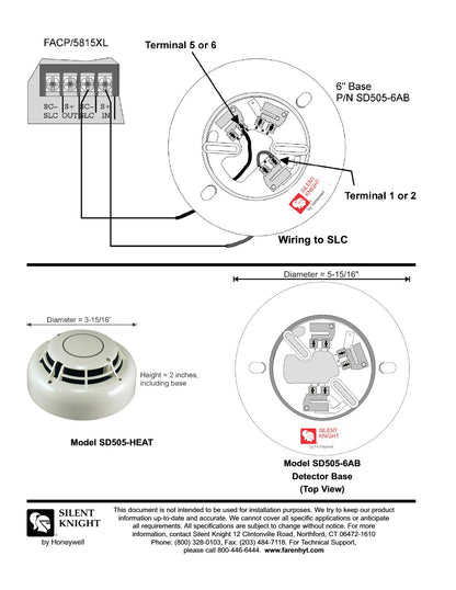Silent Knight SD505-HEAT Addressable Heat Detector