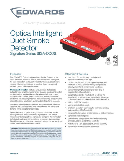 Edwards EST SIGA-DDOS Optica Duct Detector