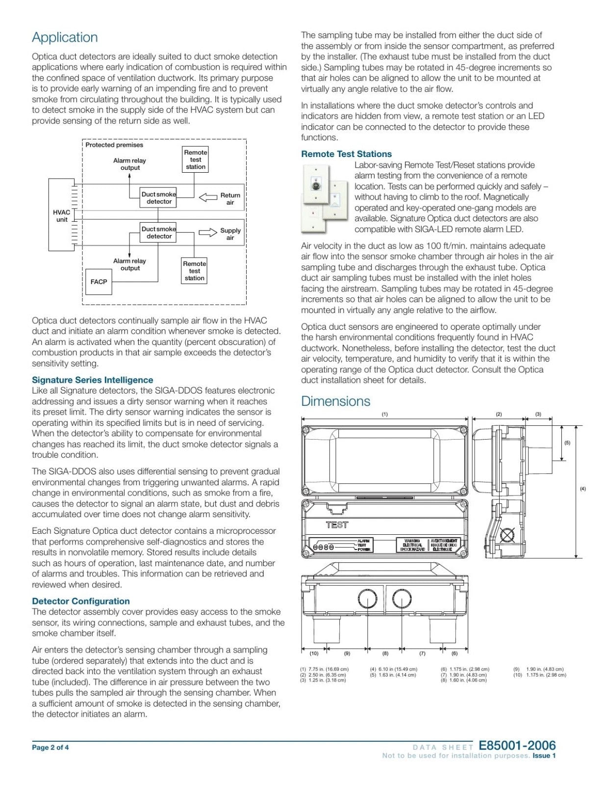 Edwards EST SIGA-DDOS Optica Duct Detector