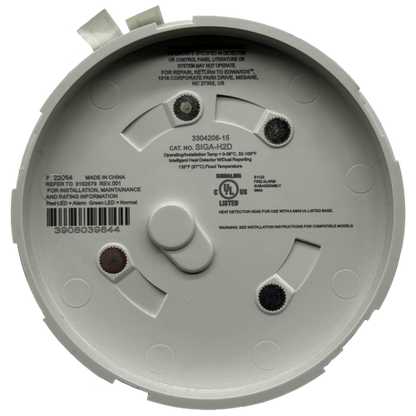 Edwards EST SIGA-H2D Intelligent Heat Detector with Dual Reporting
