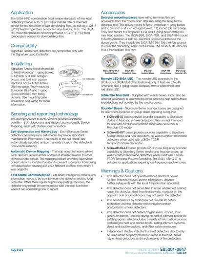 Edwards EST SIGA-HRD RoR Heat Detector