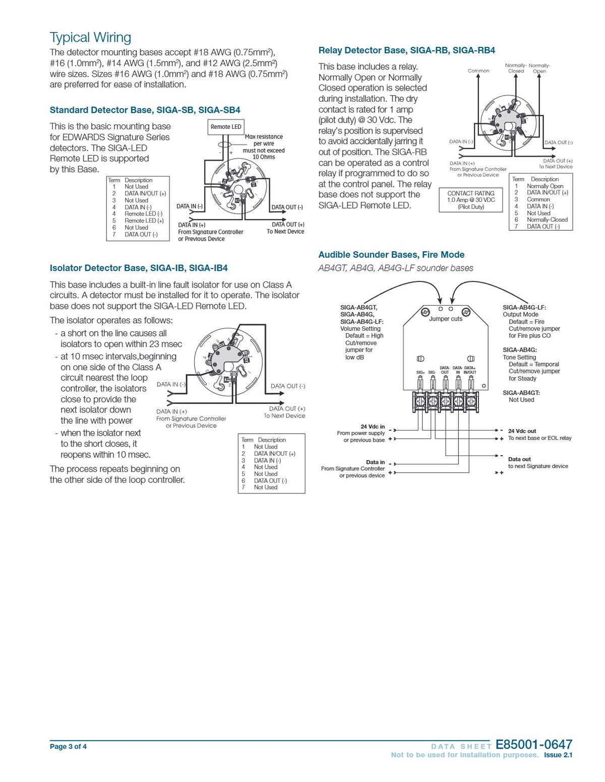 Edwards EST SIGA-HRD RoR Heat Detector