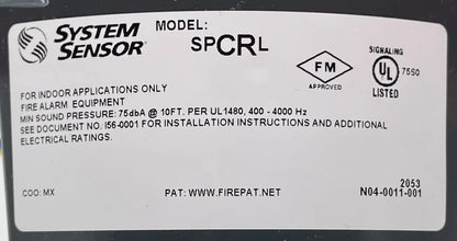 System Sensor SPCRL Speaker Red Ceiling
