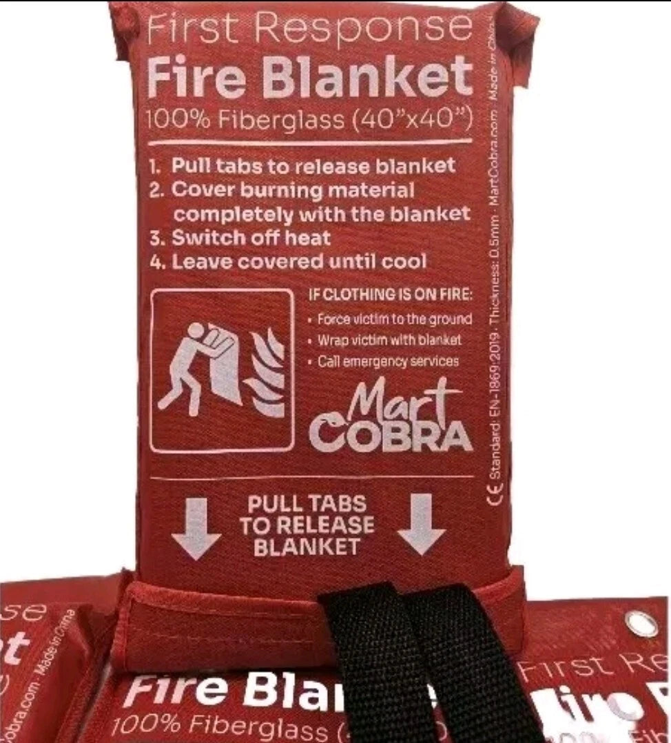 Safety Fire Blankets Mart Cobra 40"x"40 Emergency Blanket BT@