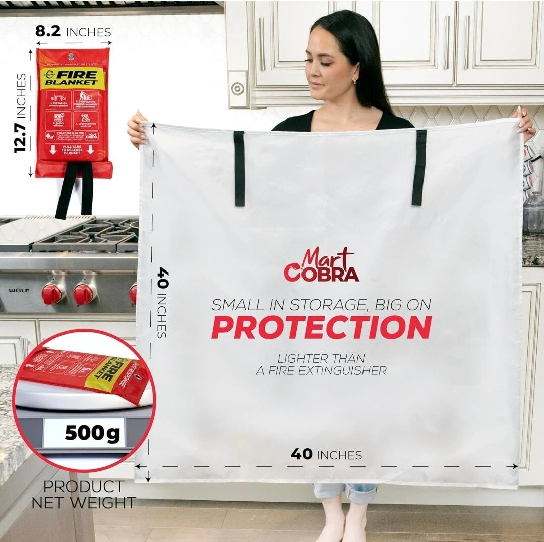Safety Fire Blankets Mart Cobra 40"x"40 Emergency Blanket BT@