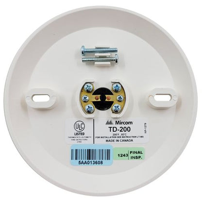 Mircom TD-200 Fixed Temp (200F) Heat Detector