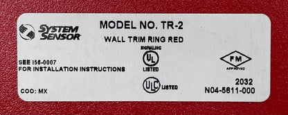 System Sensor TR-2 Universal Wall Trim Ring