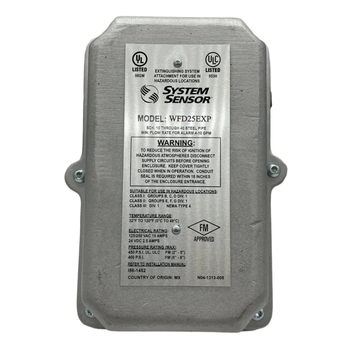 System Sensor WFD25EXP Waterflow Detector