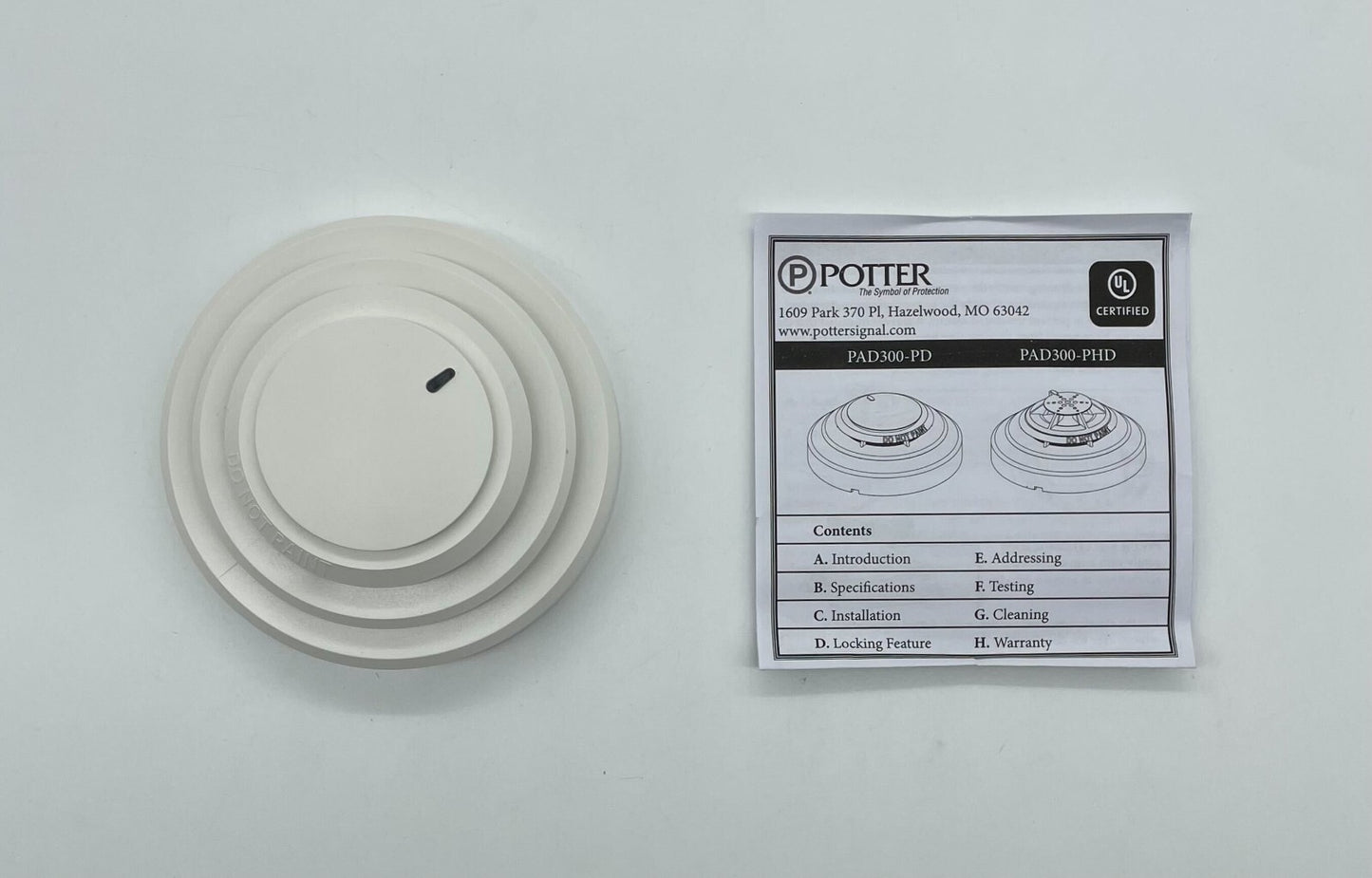 Potter PAD300-PD Photoelectric Smoke Detector
