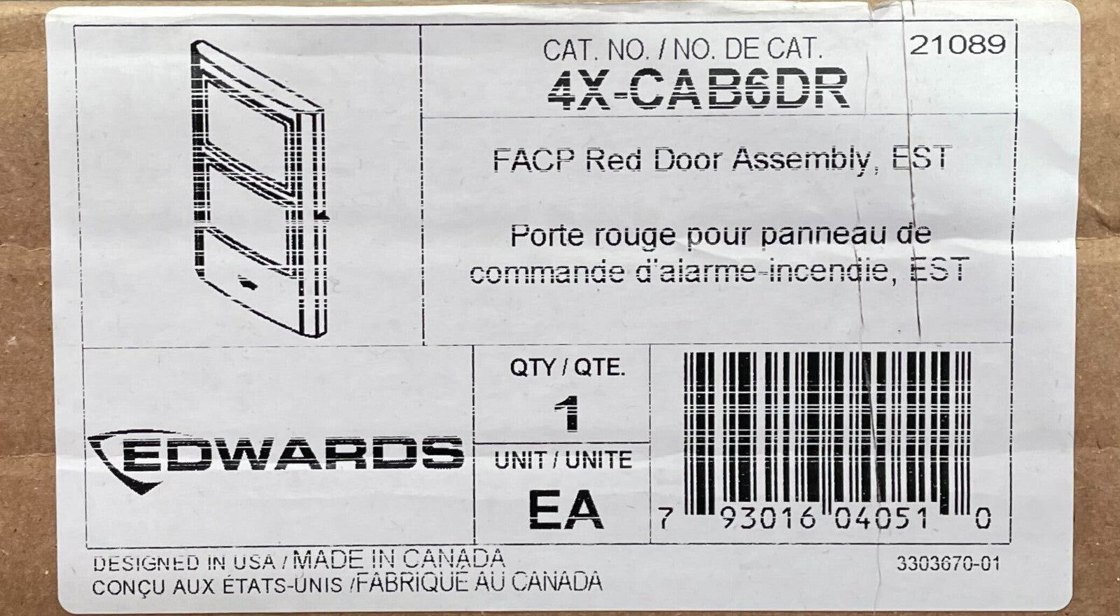 Edwards 4X-CAB6DR - Same Day Shipping (SEALED)
