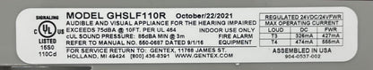 Gentex GHSLF110R - Same Day Shipping (SEALED)