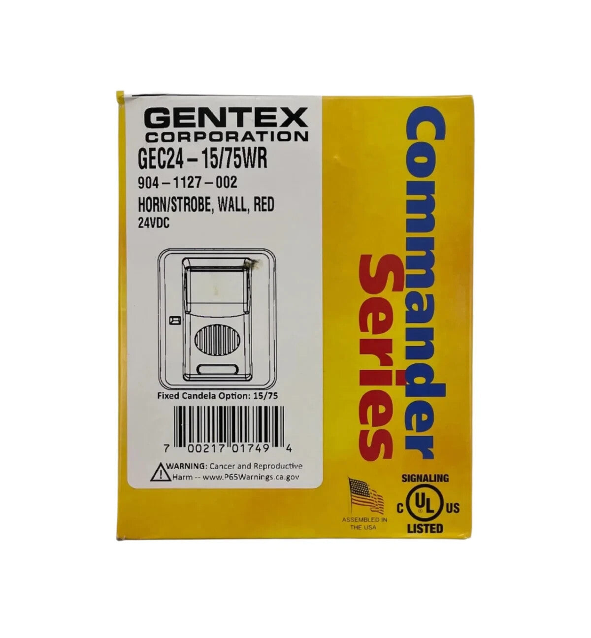 Gentex GEC24-1575WR (904-1127-002) Horn/Strobe - Same Day Shipping (SEALED)