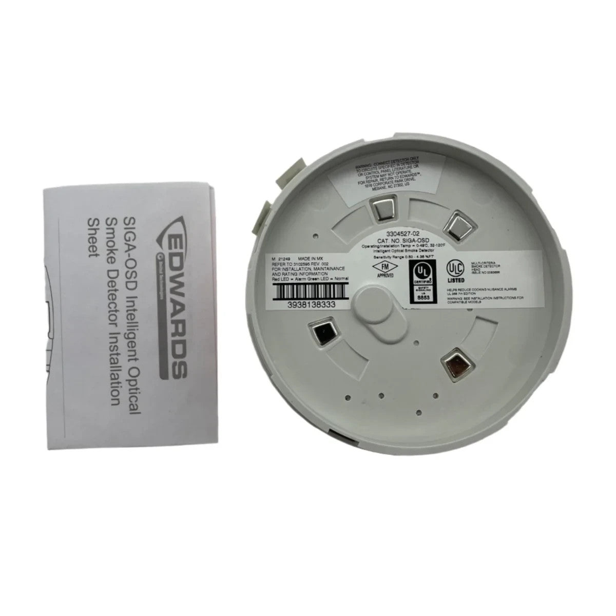 Edwards SIGA-OSD Intelligent Optical Smoke Detector (Replaces SIGA-PD)