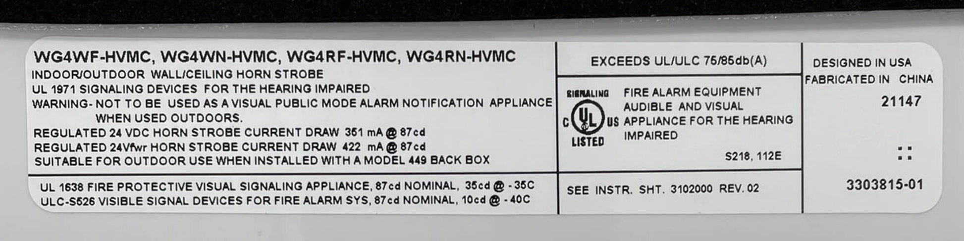 Edwards WG4WN-HVMC - Same Day Shipping (SEALED)