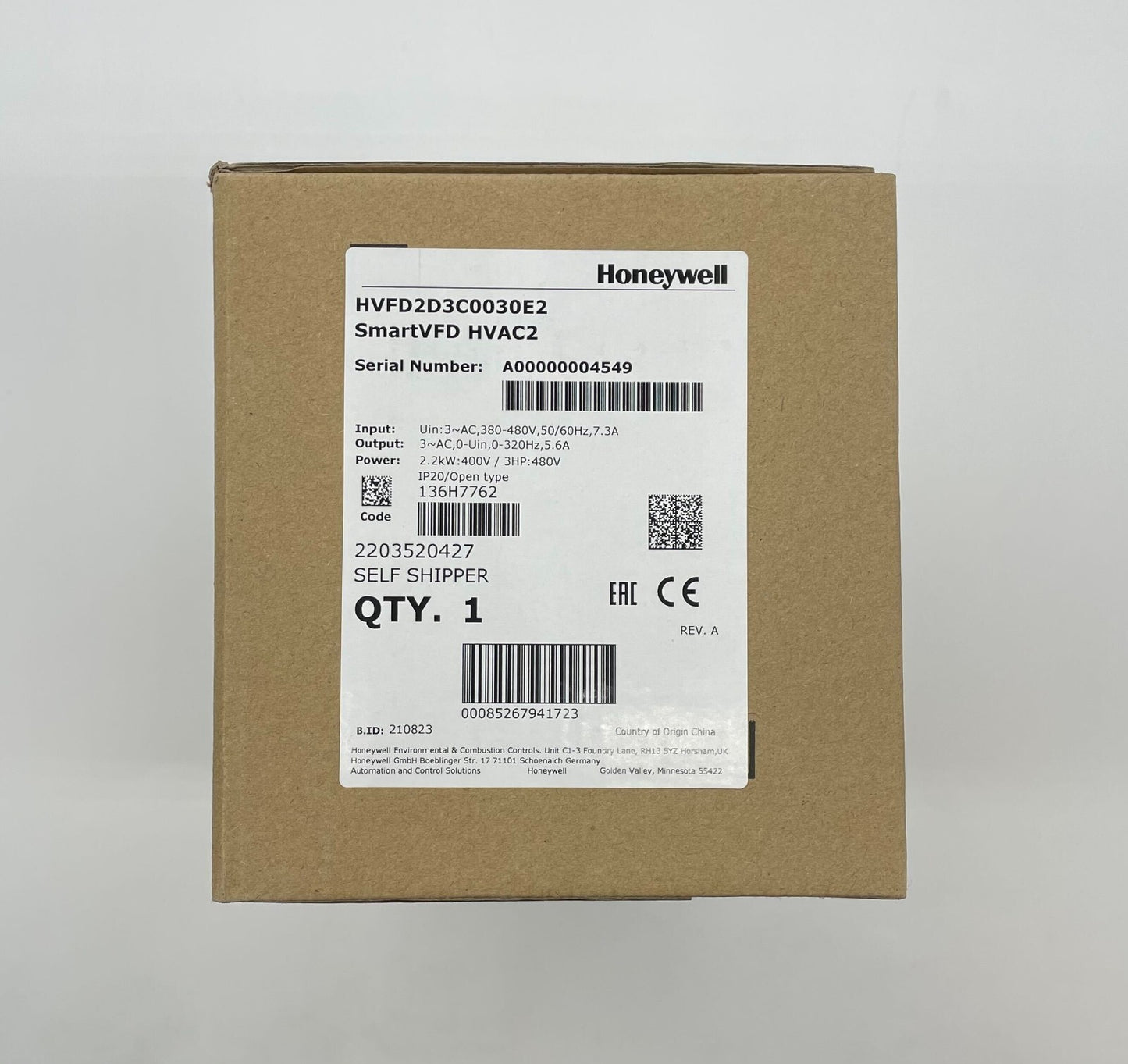 Honeywell HVFD2D3C0030E2 - Same Day Shipping (SEALED)