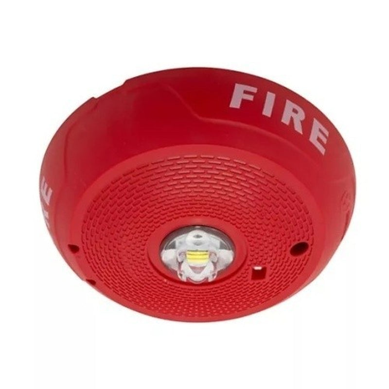 System Sensor SCRLED Series Ceiling Mount Strobe with LED, FIRE Label, Red
