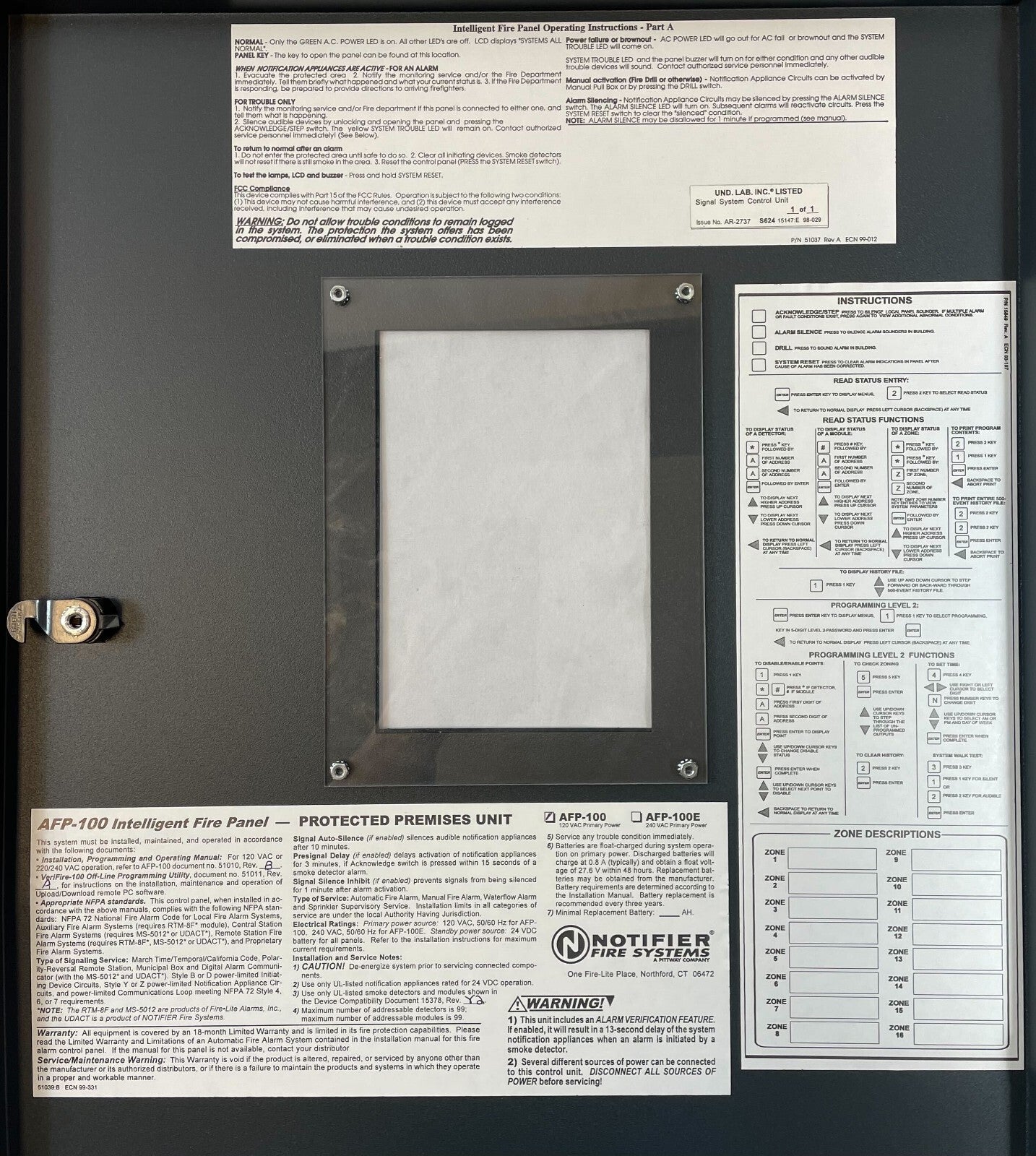 Notifier DR-APF100 - Same Day Shipping (SEALED)