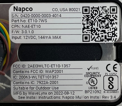 Napco NAE-ET10 - Same Day Shipping (SEALED)