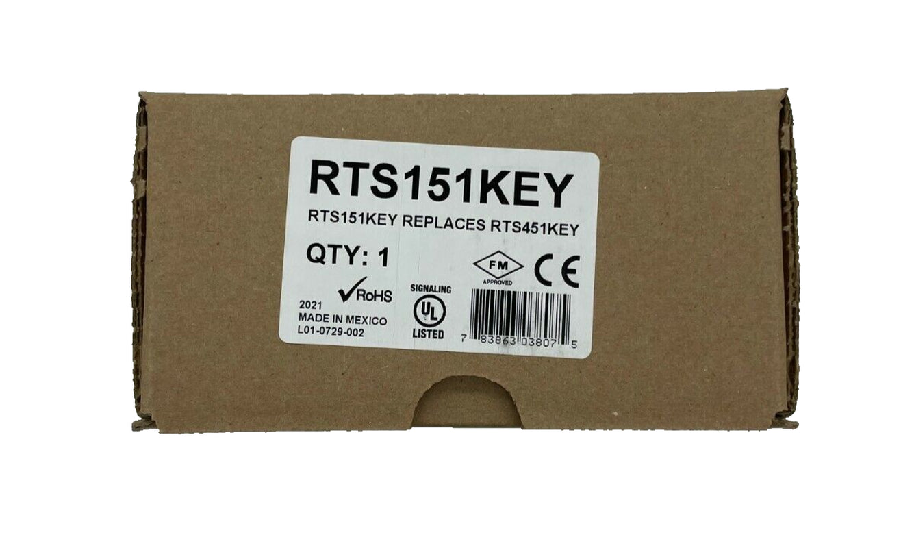 System Sensor RTS151KEY Key Remote Test and Reset Station Duct Smoke Detector