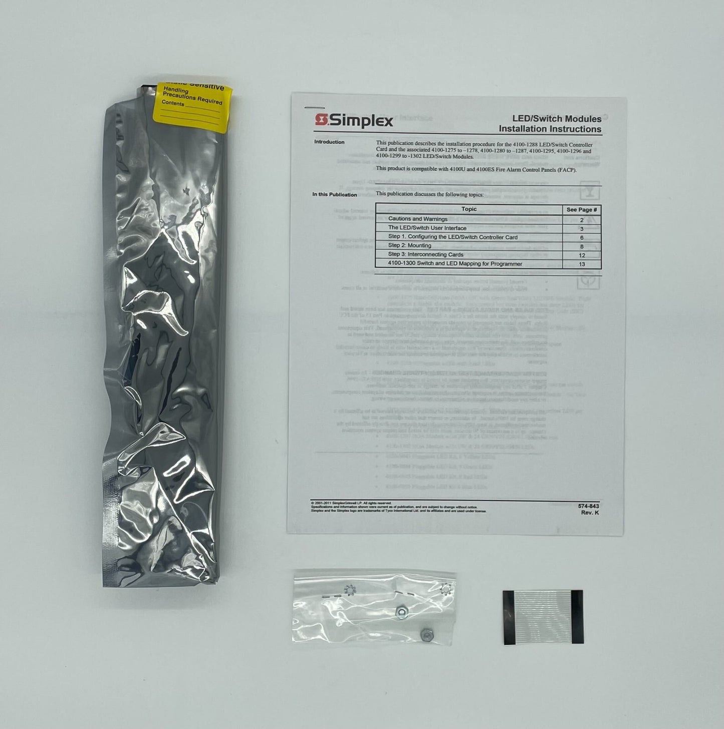 Simplex 4100-1278 Red Yellow Plug LED - Same Day Shipping (SEALED)