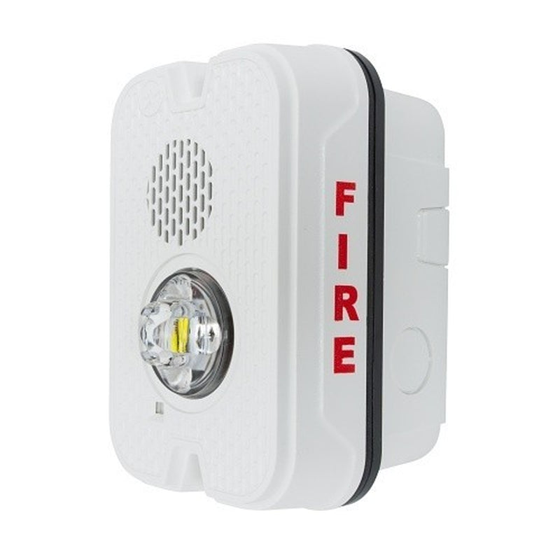 System Sensor P2GWKLED L-Series Outdoor Compact Wall-Mounted Horn Strobe, "FIRE"