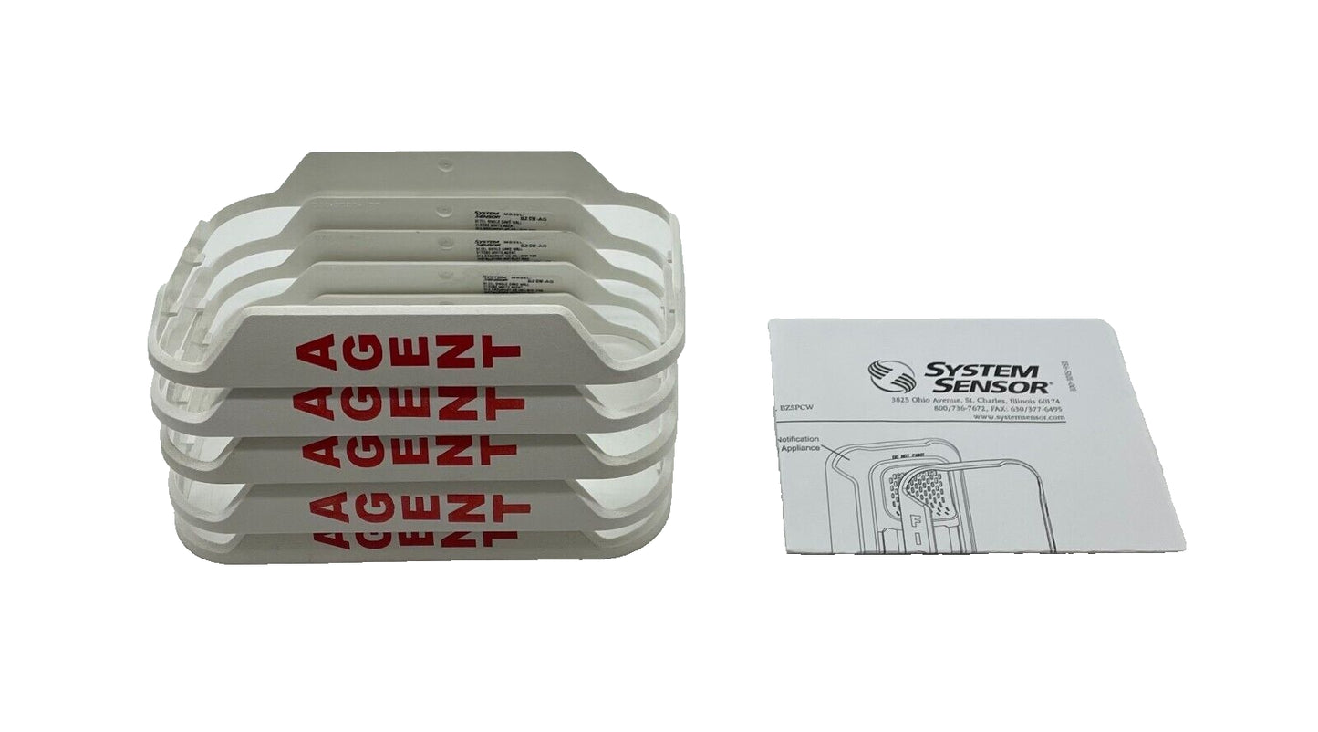 System Sensor BZGW-AG White Bezel Kit Pack of 5 - Same Day Shipping (SEALED)