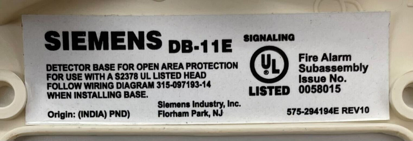 Siemens DB-11E Standard Base - Same Day Shipping (SEALED)