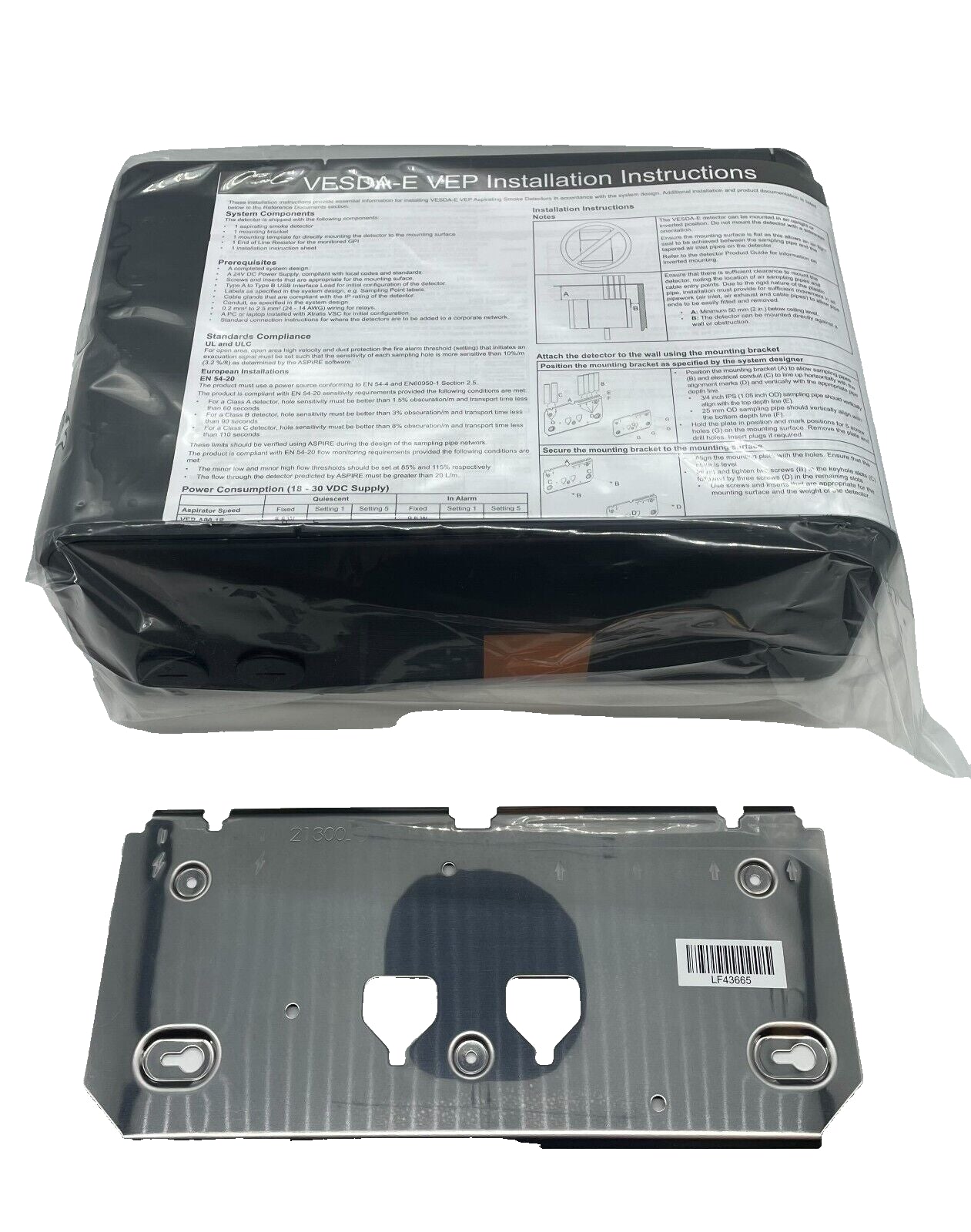 VESDA VEP-A00-P Four Pipe Detector with LED Display Black